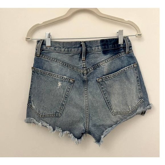 FRAME Denim Rigid Re-release short distressed high rise denim size 27 100 cotton - Picture 5 of 8